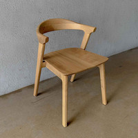 Chaise Bok en teck massif, chaise de salle à manger moderne pour restaurant, imperméable pour une utilisation en intérieur et en extérieur