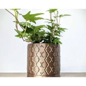 Metal chapado en oro resistente hecho recién llegado diseñador único macetas y macetas de alta demanda con suministros de soporte de Color negro - Product Image 6