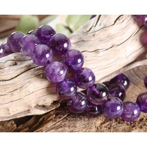 Perles en vrac de 8 mm en améthyste ronde pour la fabrication de bijoux DIY (colliers, bracelets, boucles d'oreilles) - Vente en gros usine Beadsnfashion - Product Image 1