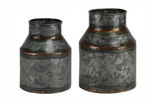 Jardinière en métal galvanisé, décoration d'accoudoir, pour le jardinage intérieur et extérieur, salon, hôtel, restaurant, balcon, bureau d'achat - Product Image 4