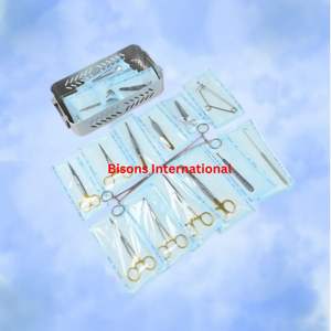 Kit de Instrumentos Quirúrgicos Veterinarios para Tejidos Blandos, Acero Inoxidable, Manual, con Caja de Esterilización, Certificado CE ISO13485 - Product Image 2