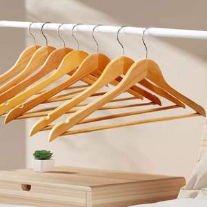 CUSTOM COAT HOT SELLING WHOLESALE WOODEN HANGERS for Displaying Clothes Bags in Kitchen Wardrobe or Bathroom - Product Image 1