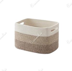 ตะกร้าเก็บเชือกปอกระเจาและคอตตอนทำด้วยมือออกแบบมาสำหรับใช้อเนกประสงค์ตะกร้าเชือกคอตตอนทอสำหรับใช้จัดเก็บของสำหรับสถานรับเลี้ยงเด็ก - Product Image 6