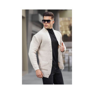 Cárdigans de nuevo diseño para hombre, color sucio y a la moda del fabricante turco - Product Image 5