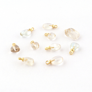 Fabricant en gros de quartz en cristal naturel connecteur pendentif à breloques en laiton plaqué or bricolage connecteur d'alimentation à caution unique - Product Image 3