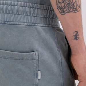 Custom Color Vintage Wash Sweat <b>Short</b> Pants <b>Men's</b> Blank Cotton <b>Fleece</b> Streetwear Jogging Distressed Acid-Washed Sun Faded <b>Shorts</b> - Product Image 5