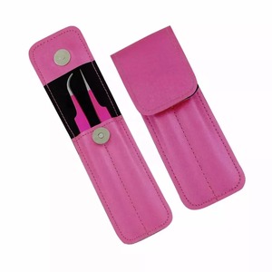 Pinzas para extensión de pestañas con logotipo personalizado, color oro rosa, bolsa DHL occidental, Fedex, maquillaje, acero, PVC - Product Image 3