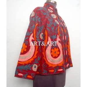 Chaqueta Acolchada con Bordado Floral, Botones, Forro de Algodón, Hecha a Mano, para Invierno y Otoño, de Secado Rápido, Transpirable, para Fiestas - Product Image 4