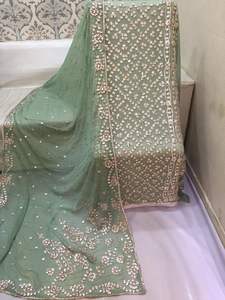 Broderie de fils complexes, travail Gota, matière acrylique, salwar kameez pour femmes, élégant, nouvelle saison, tenue de soirée, imprimé en relief en caoutchouc - Product Image 3