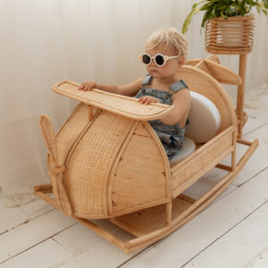 Voiture à bascule en rotin à prix équitable balançoire pour bébé enfant en bas âge voitures en jouet tailles personnalisables - Product Image 3