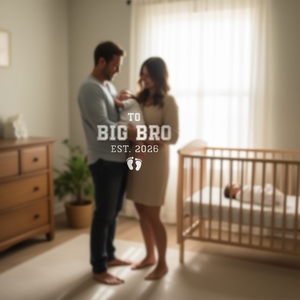 T-shirt personnalisable « 2026 Varsity First Time Big Bro » pour frères d'armes – Promu au rang de Big Bro - Product Image 3