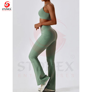 Wholesale Custom Logo Gym Fitness <b>Sets</b> Woman <b>Yoga</b> Leggings Sportswear <b>Yoga</b> Two Piece Workout <b>Set</b> for Women - Product Image 2