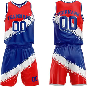 Ensemble d'uniformes de basketball imprimés respirants, conçus pour la performance, le confort et la durabilité lors des séances sportives intenses et des matchs, personnalisables - Product Image 2