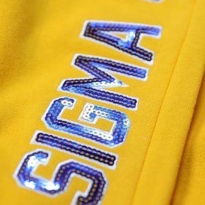 Sigma แกมมา Rho sgrho sequin Jogger PANT 100ทองผ้าฝ้ายปักยอดเลื่อมในตัวอักษรกรีก sorority ชีวิตชาวกรีก - Product Image 6