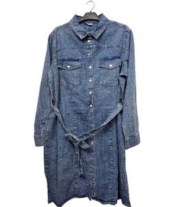 เดรสผ้ายีนส์ยาวสำหรับสตรีทันสมัยเสื้อผ้าลำลองแฟชั่นส่งออกมีคุณภาพ - Product Image 1