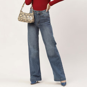 NAS WEARS Jean en denim respirant de qualité supérieure, style urbain, écologique, pour femme, coupe hip-hop, 260 GSM, couleur unie, tendance - Product Image 4