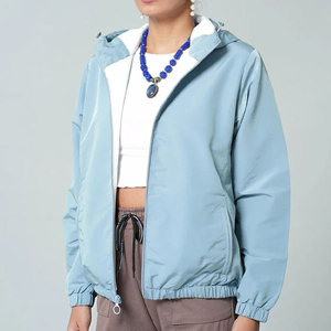 Chaqueta Cortavientos de Nailon para Mujer, Talla Grande, Color Rojo, Plegable, Ropa Deportiva Activa para Exteriores - Product Image 3