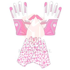 Professional Custom Design American Football Gloves Men Hand Grips Anti-Slip Adjustable Wrist Strap <b>Hook</b> Loop Closure Sports - Product Image 1