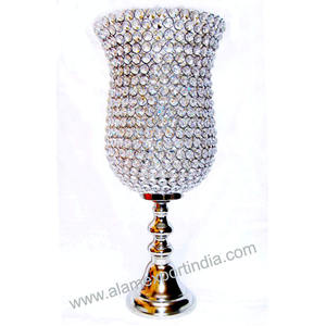 Portavelas de huracán, diseño personalizado, portavelas de huracán con cuentas de cristal para boda, hogar, mesa, centro de mesa decorativo - Product Image 2