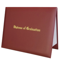Porte-documents en cuir PU personnalisé A4/6K/8K/12K Porte-papier Couverture de diplôme