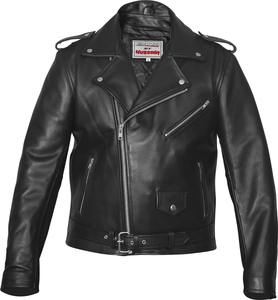 Chaqueta de cuero asimétrica con cremallera diagonal, estilo motero/moto/perfecto. - Product Image 4