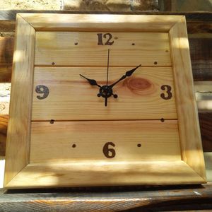 HORLOGE MURALE EN BOIS PERSONNALISÉE POUR MARIAGE POUR UNE DÉCORATION MAISON ÉLÉGANTE Corps en bambou MODERNE avec Rosh naturel pour les occasions de mariage - Product Image 5