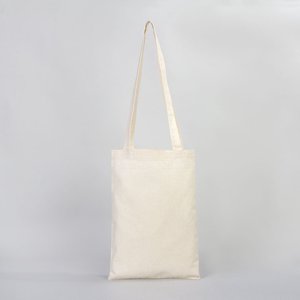 3 Line Stitched Natural Cotton Eco-Friendly Cotton Tote <b>Bag</b> <b>Long</b> Handle Mini 10x14 Size Durable <b>Bag</b> With DTF Screen Printed <b>Bags</b> - Product Image 1