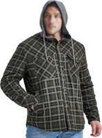 2025 hommes peigné hiver à capuche col montant coupe-vent veste matelassée coton doublé veste de travail