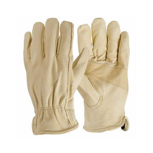 ถุงมือทำงานคนขับสำหรับผู้ชายถุงมือเชื่อมหนังแพะหนังวัวหน้าจอสัมผัสใช้งานทั่วไปออกแบบได้อย่างสะดวกสบาย - Product Image 1