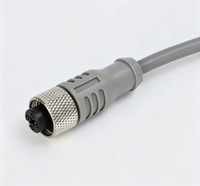 Câble de connexion capteur à angle droit femelle M12 V1W2MPUR, cordon de rallonge d'actionneur à extrémité unique V1W2MPUR