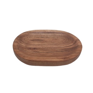 Plateau de service en bois de conception américaine de forme ovale pour la maison et le mariage Plateaux de service faits à la main - Product Image 1