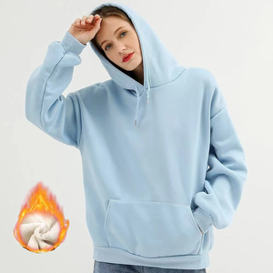 Conjunto de Sudadera con capucha de lana de algodón 100% para mujer, Top corto de patrón sólido y pantalones de chándal, teñido liso de invierno con cuello cómodo con capucha - Product Image 1