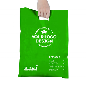 Sacs de courses en plastique personnalisés imprimés, renforcés, découpés à la forme, avec poignée, vente en gros - Product Image 5