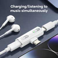 Adaptateur USB C vers prise casque 3,5 mm, charge rapide PD 100W, puce DAC, convertisseur audio Hi-Fi, répartiteur double port, coque en alliage d'aluminium