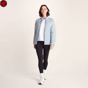 Doudoune légère matelassée pour femme, alternative au duvet, col montant, fermeture éclair, coupe droite, veste d'hiver pour femme - Product Image 4