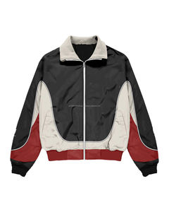 Conjunto Deportivo Personalizado de 2 Piezas, Estilo Urbano, Chaqueta Cortavientos con Ribete Reflectante de Nailon y Pantalones Deportivos - Product Image 2