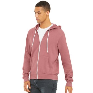 เสื้อสเวตเตอร์มีฮู้ดผ้าแคนวาสแบบมีซิปเต็มสีพื้น - Product Image 5