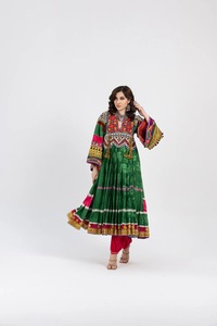 Afghan Kochi largo Maxi estilo vestido de novia para mujer Afghan Gul bakhmal vestido afgano kuchi vestidos antiguos hechos a mano - Product Image 2