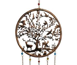 Décoration de maison Lord New Home, fer plaqué or, relief peint, croix ronde, motif animal, fleur, étiquette, Noël, anniversaire, fête - Product Image 2