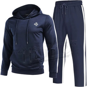 Chándal de gran tamaño con logotipo personalizado de alta calidad al por mayor, chándal con capucha y cremallera completa para hombre, chándal OEM superventas - Product Image 2