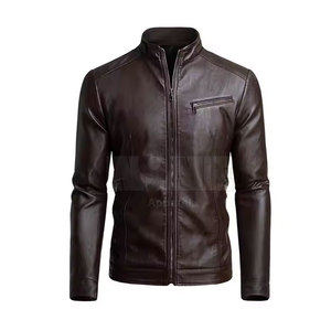 Veste en cuir pour homme, chaude pour l'hiver - Style décontracté, coupe-vent, haute qualité, service OEM, couleurs et logo personnalisés - Product Image 1