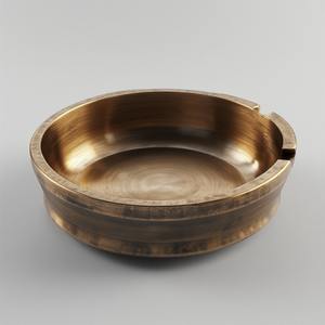 ที่เขี่ยบุหรี่โลหะโบราณสุดหรู พร้อมลวดลายแกะสลักดอกไม้และพื้นผิวขัดเงา สำหรับตกแต่งภายใน - Product Image 3