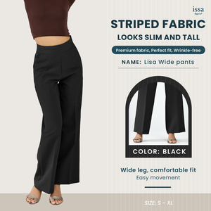 Lisa Women's Elegant Modern Silhouette Aida Premium Pants High Casual Straight Print Quick Dry Breathable Plus Size - Product Image 4