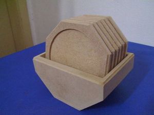 ชุดที่รองแก้วไม้กันลื่นในบ้านเสื่อถ้วยกันลื่นอุปกรณ์ตกแต่งโต๊ะน้ำชาบ้านหวาน - Product Image 2