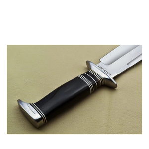 Cuchillo Bowie hecho a mano, hoja de acero inoxidable Tang completa con Funda de cuero, cuchillo de supervivencia para acampar al aire libre - Product Image 5