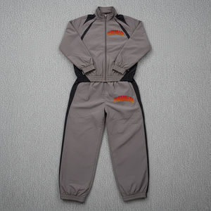 Chándales de nailon transpirables al por mayor, conjunto de 2 piezas, chándal Unisex de retazos cortavientos de verano, chándal para correr de dos tonos - Product Image 3