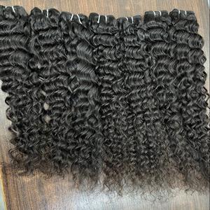 มัดผมมนุษย์ผมตรงหยักศกธรรมชาติผมดิบแบบไม่ผ่านกระบวนการ - Product Image 1