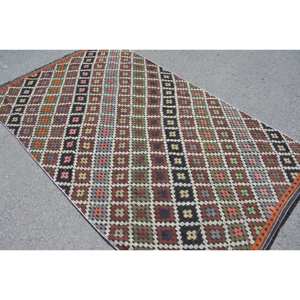 Alfombra turca clásica de 4'8 \ "X 8 ', tradicional Beige con patrón de retazos, Material de lana viscosa, respaldo de látex para adolescentes - Product Image 4