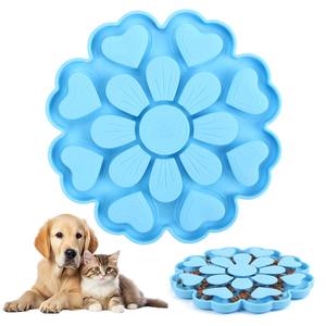 Cross-border Wholesale <b>Silicone</b> Pet Slow Food <b>Mat</b> Lick Slip Training Plate for Dogs and Cats Feeding Utensils - Product Image 1
