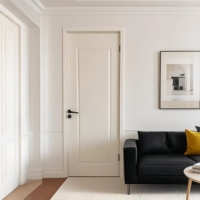 Porte intérieure 2026 en bois massif, sur mesure, moderne, en MDF peint, insonorisée, pour usage résidentiel